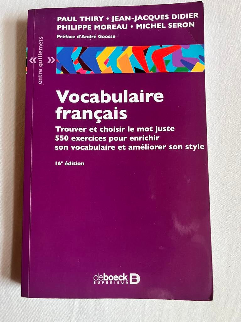 Vocabulaire Francais, Livres, Enlèvement ou Envoi, Comme neuf