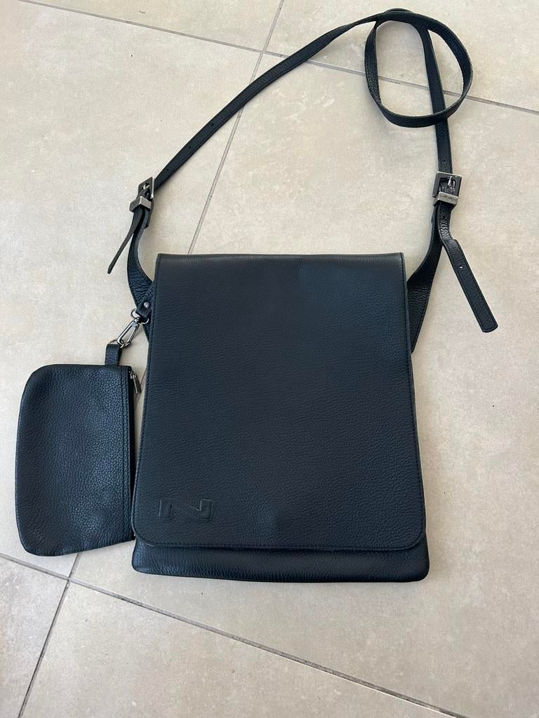 Sac à main Nathan noir, Autres marques, Cuir, Enlèvement ou Envoi, Comme neuf
