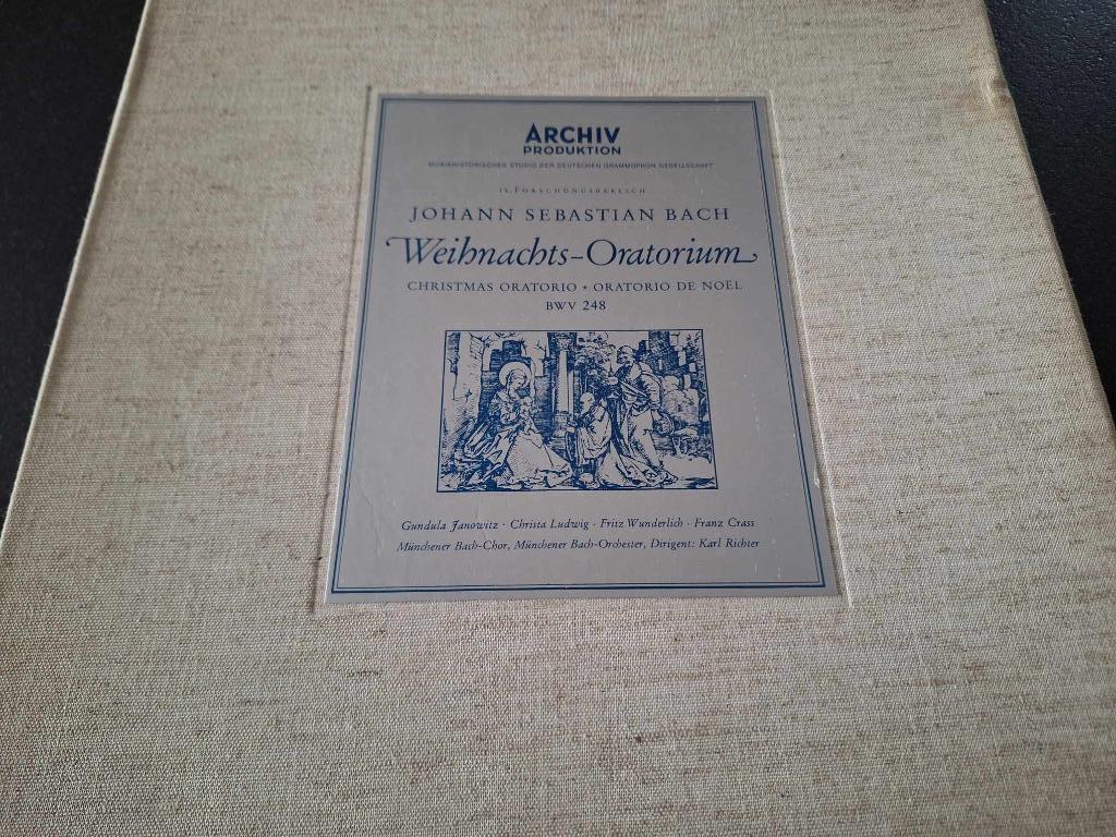 Bach / Richter - Weihnachts-Oratorium Box 3 x Lp's Vinyl, 12 pouces, Baroque, Enlèvement ou Envoi, Chant