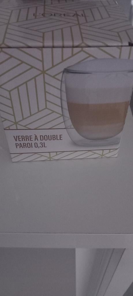 Verre à double  paroi nouveau, Enlèvement ou Envoi, Neuf, Verre