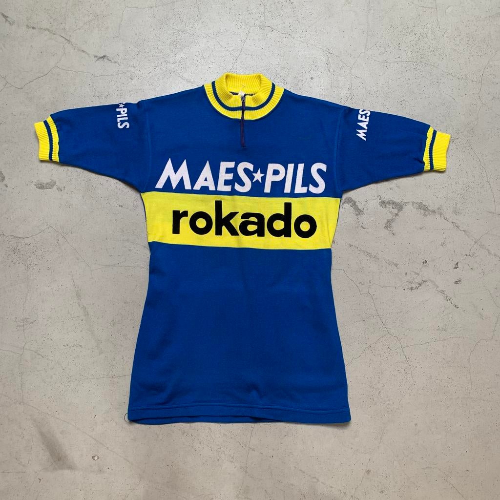 Rokado-Maes Pils 1976 koerstrui wielertrui, Fietsen en Brommers, Fietsaccessoires | Fietskleding, S, Ophalen of Verzenden