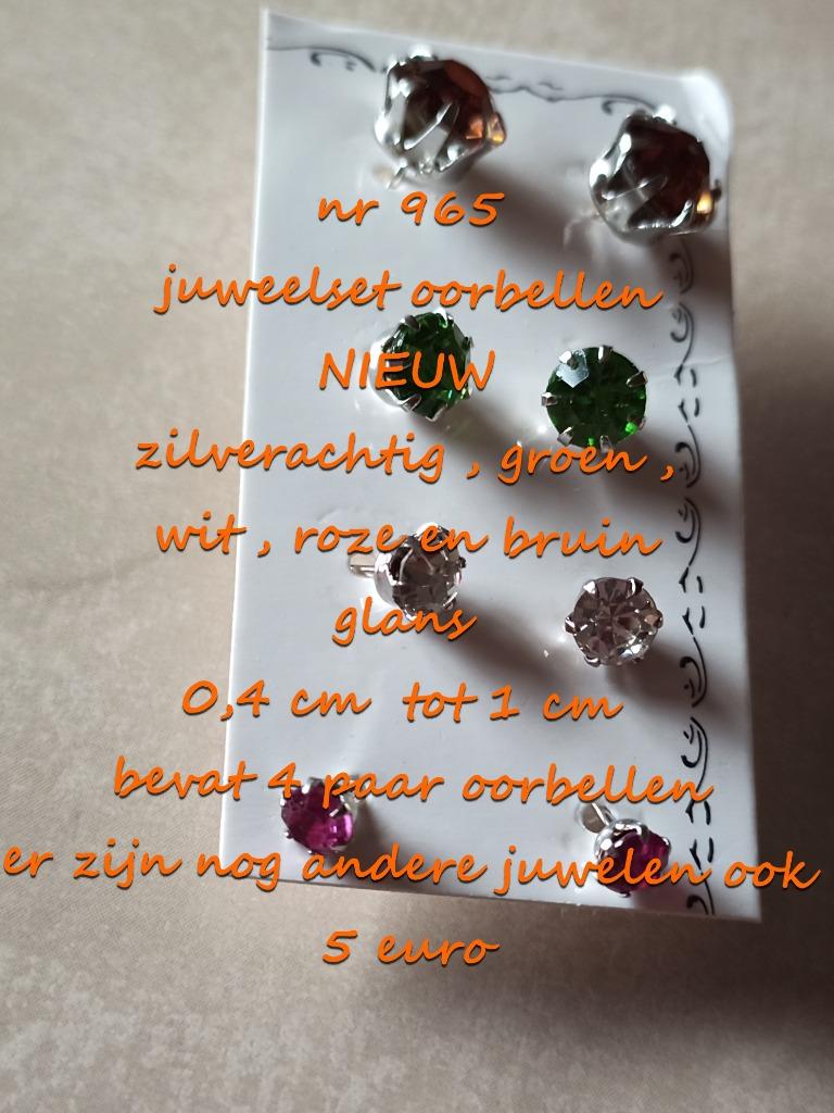 965. Parure : boucles d'oreilles, NEUF, frais de port inclus, Rose, Autres matériaux, Envoi, Neuf