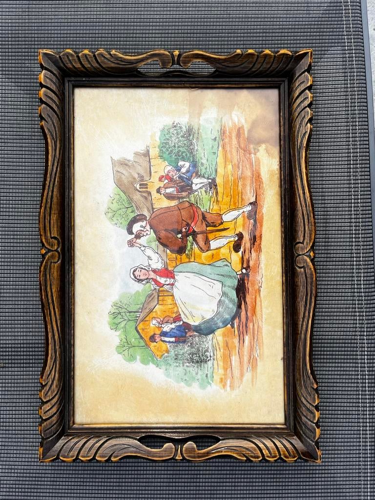 Dienblad met schilderij, Antiek en Kunst, Kunst | Schilderijen | Klassiek, Ophalen