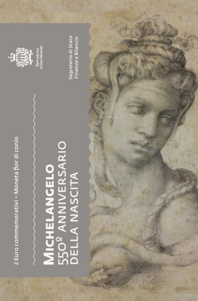 2 euro San Marino 2025 Michelangelo, Postzegels en Munten, Ophalen of Verzenden, San Marino, 2 euro