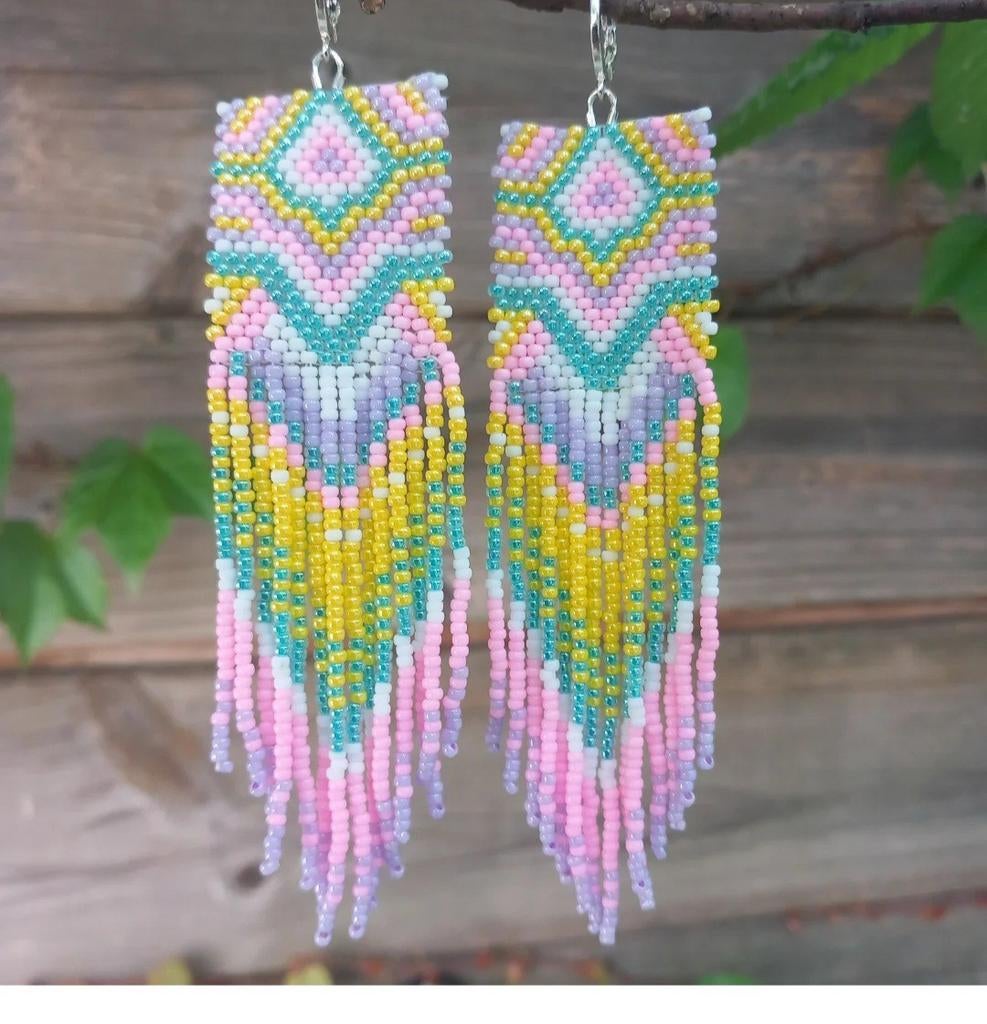 Boucles d'oreilles à franges, Enlèvement ou Envoi, Argent, Argent