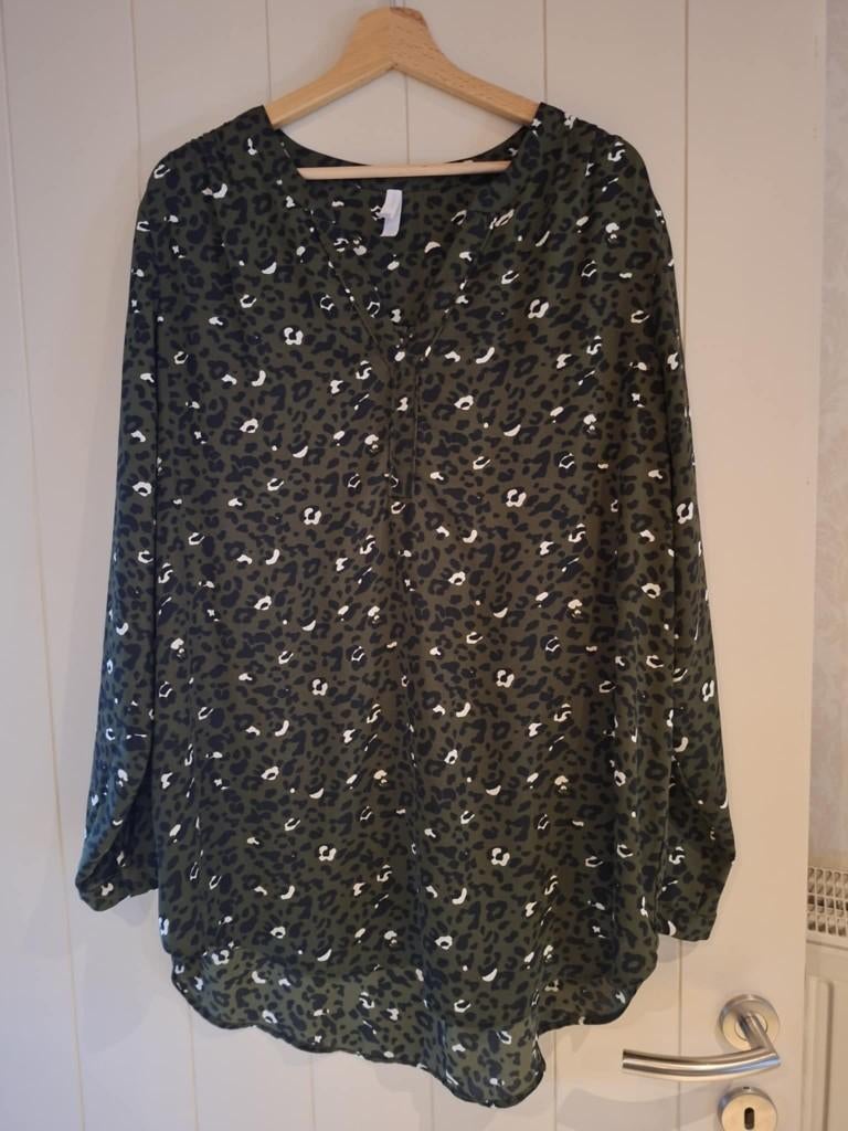 kaki bloes miss etam m48, Miss etam, Overige kleuren, Blouse of Tuniek, Ophalen of Verzenden