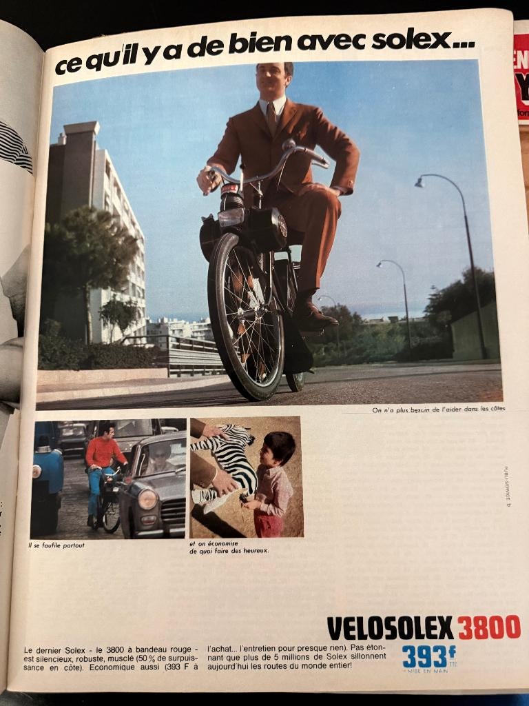 Paris Match, 27 avril 1968, Velosolex, Lip, TRES BON ETAT, Collections, Marques & Objets publicitaires, Enlèvement ou Envoi