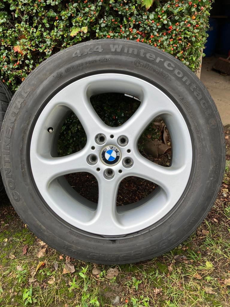 4 roues d'hiver BMW X5 E53 Styling 69Conti Winter 255/55 R18, Pneus et Jantes, Pneus hiver, 255 mm, Enlèvement ou Envoi