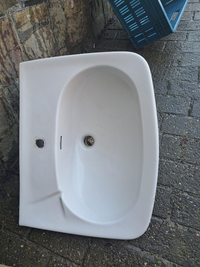 Stenen lavabo (47x60 cm), Ophalen, Gebruikt, 50 tot 100 cm, Wasbak of Wastafel