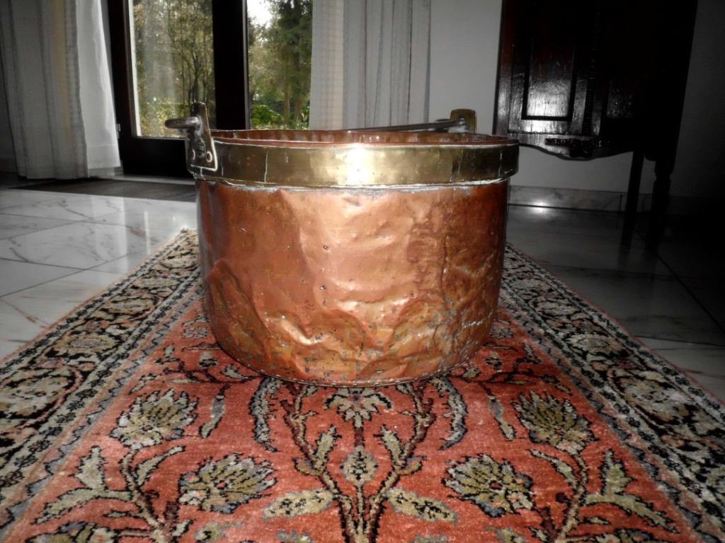 antieke koperen marmiet of antieke wastobbe, Antiek en Kunst, Ophalen, Koper