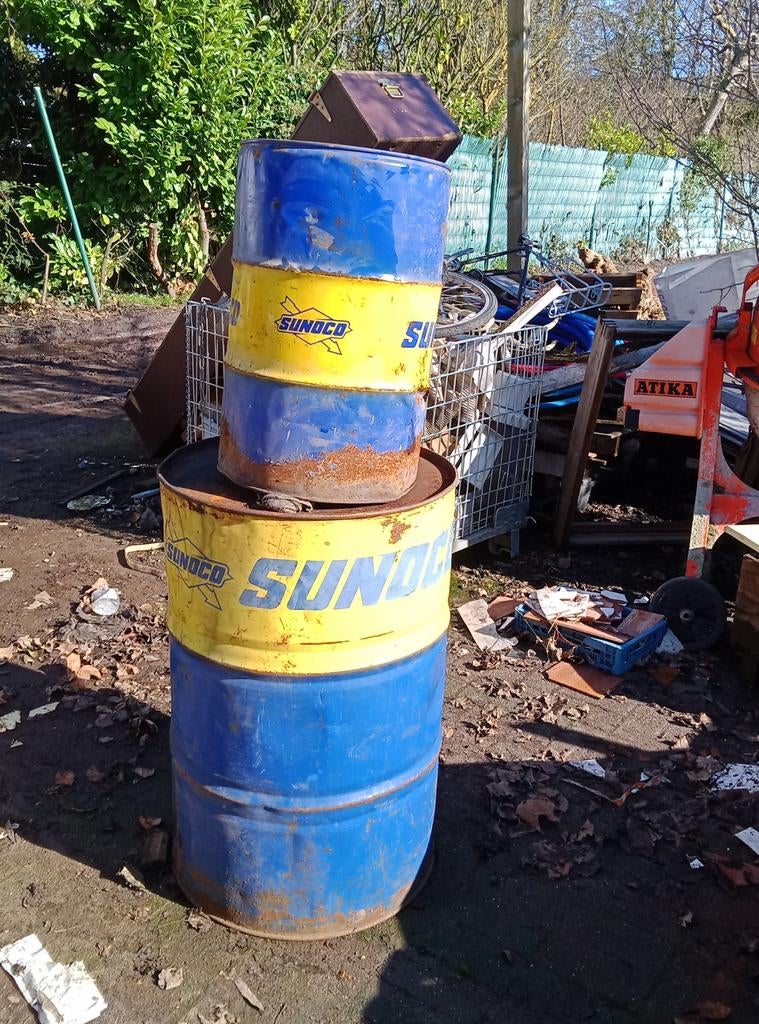 Olievaten sunoco, Ophalen