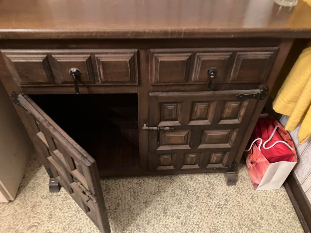 Antiek klein kastje dressoir tv kastje, Ophalen, Gebruikt, 100 tot 150 cm, 25 tot 50 cm