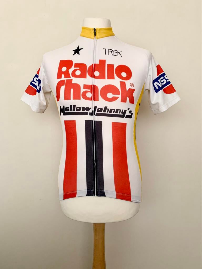 RadioShack Mellow Johnny’s 2010s Trek Nissan cycling shirt, Enlèvement ou Envoi, Utilisé, Vêtements