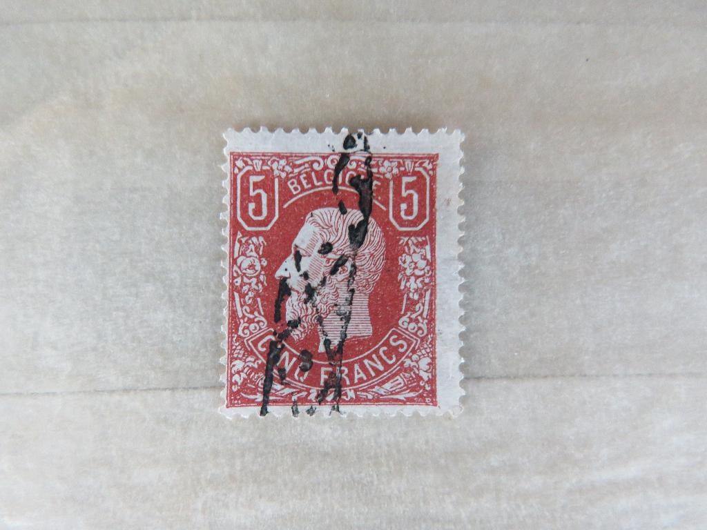 5 F uit 1869-1883, Met stempel, Koninklijk huis, Ophalen of Verzenden, Gestempeld