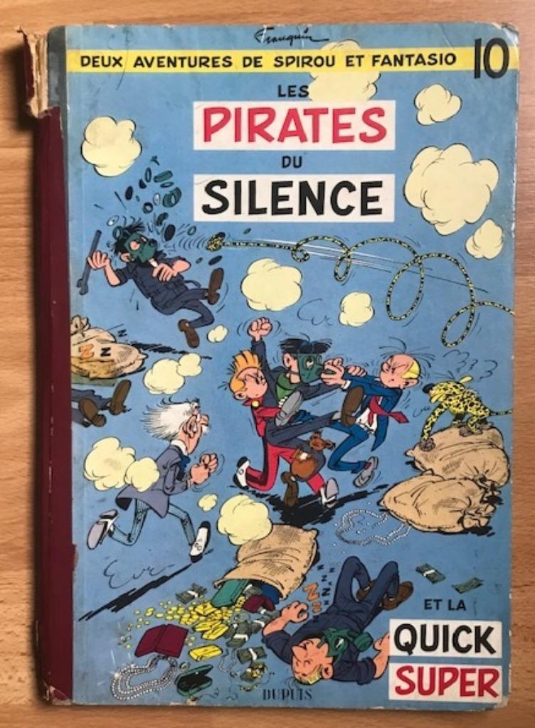 SPIROU 10 — LES PIRATES DU SILENCE (1ÈRE ÉDITION) FRANQUIN, Enlèvement ou Envoi, Une BD, Utilisé, Franquin, Rosy en Will