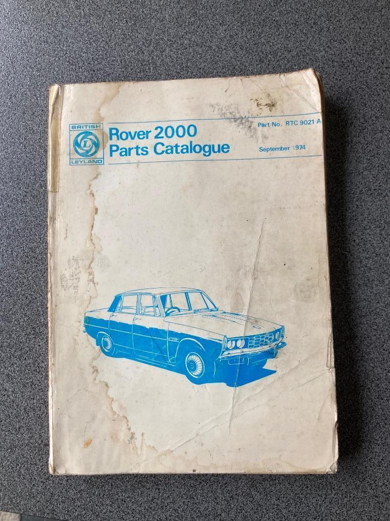 ROVER 2000 Parts Catalogue, Ophalen of Verzenden
