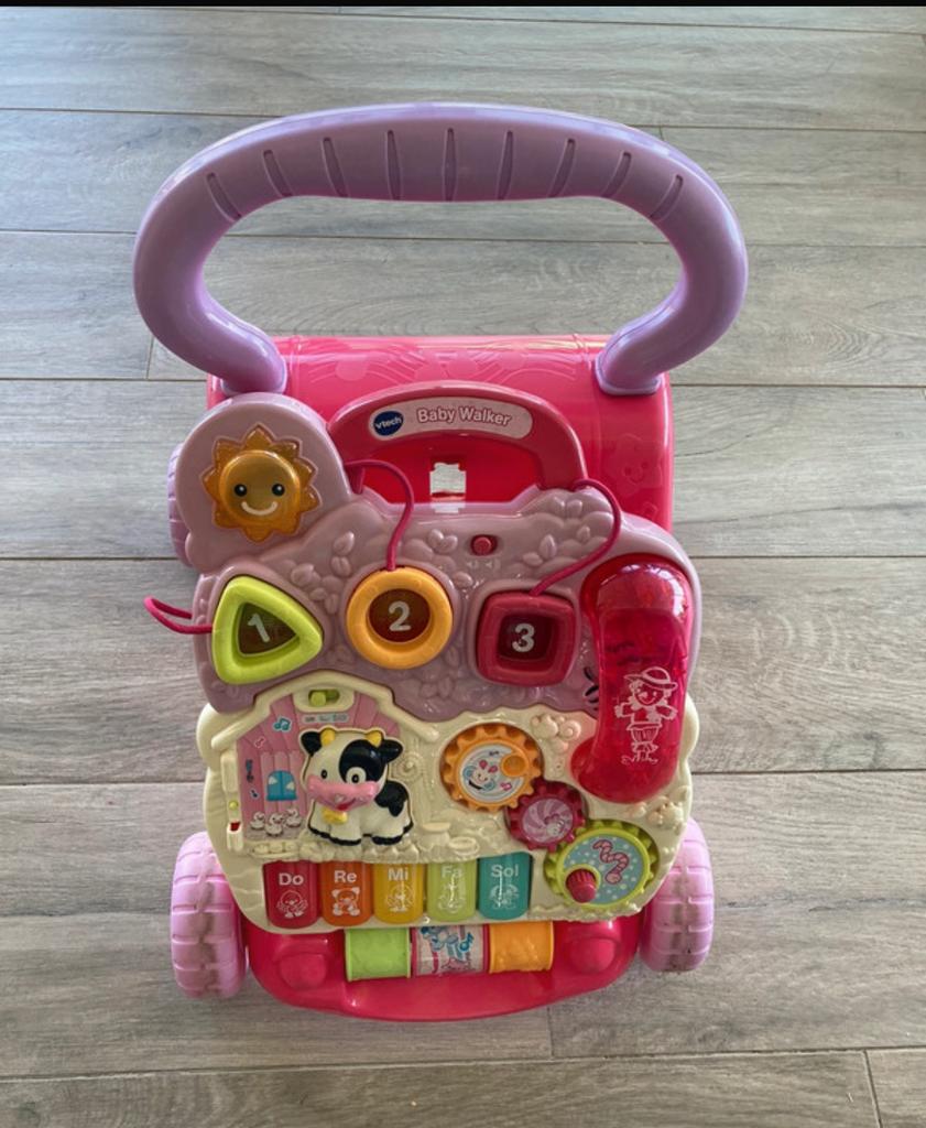 Roze wandelwagen, vtech, met telefoon, Kinderen en Baby's, Ophalen, Gebruikt