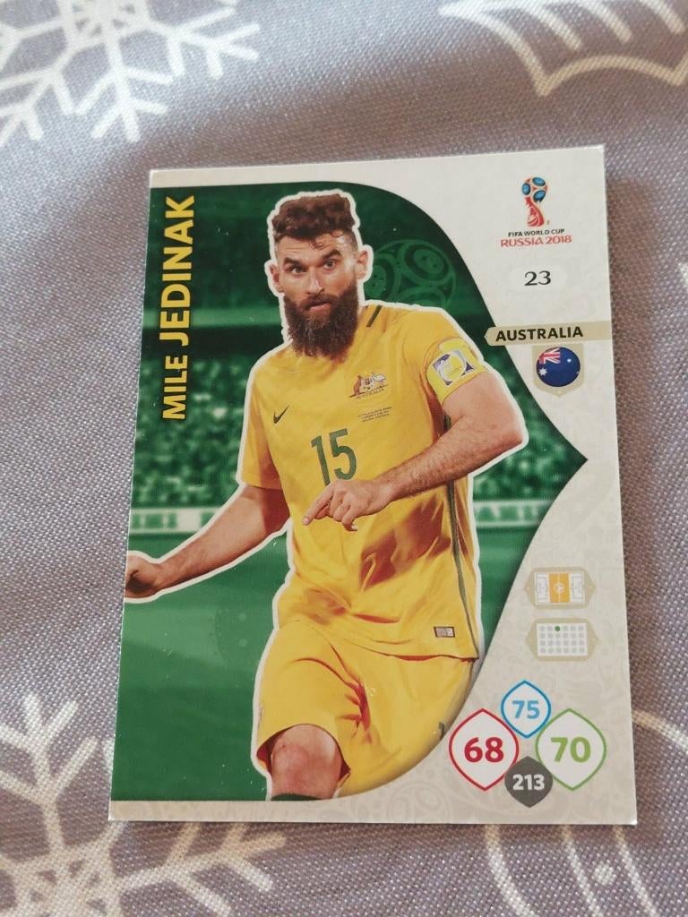 Voetbalkaart : Panini / Mile Jedinak / Australië/WK 2018, Verzamelen, Verzenden, Zo goed als nieuw, Spelerskaart