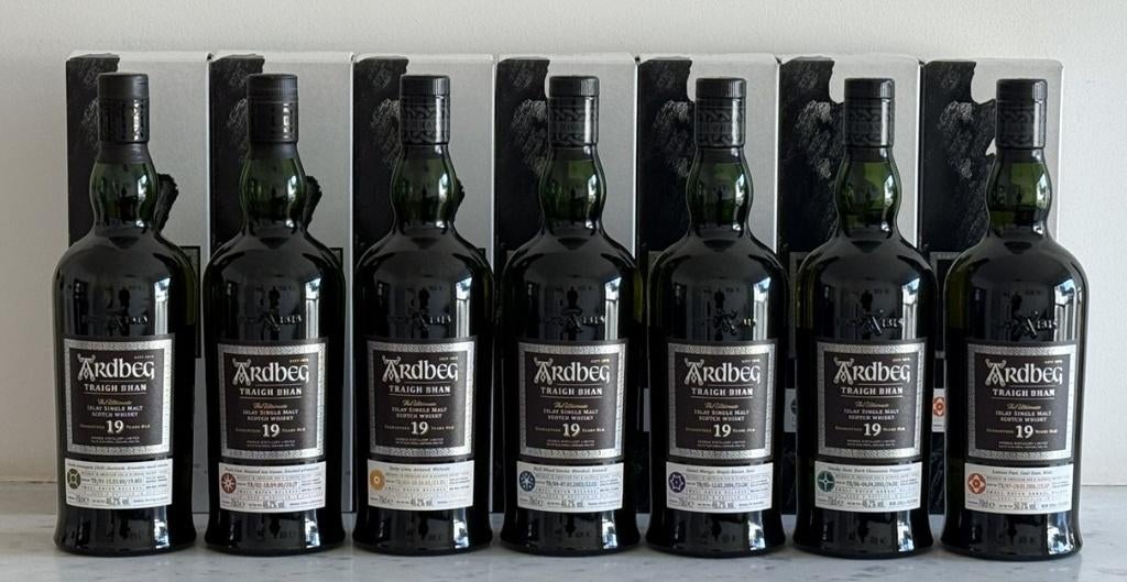 Ardbeg Traigh Bhan batch 1 -> 7 - Whisky édition limitée, Collections, Vins, Neuf, Autres types, Autres régions, Pleine, Enlèvement ou Envoi