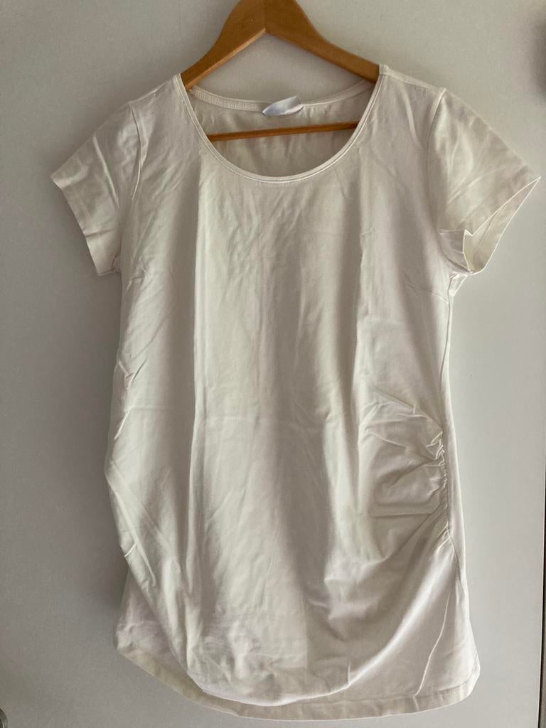 C&A zwangerschaps T-shirt wit maat M, Wit, Shirt of Top, Ophalen of Verzenden, Gedragen