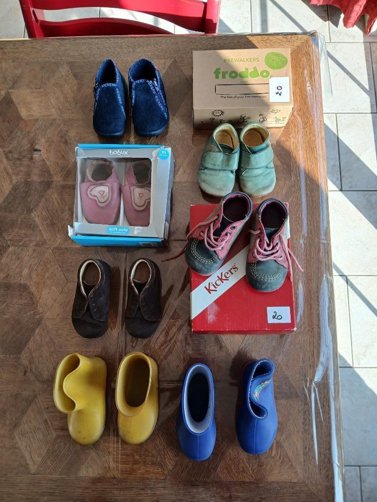 set van 7 paar kinderschoenen maat 20, Gebruikt, Kickers, Jongen of Meisje, Schoenen