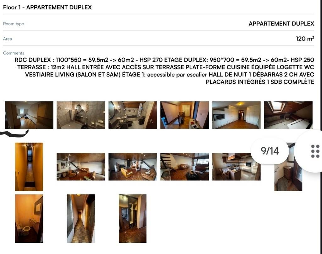 A louer: appartement duplex 120 m2 à La Louvière