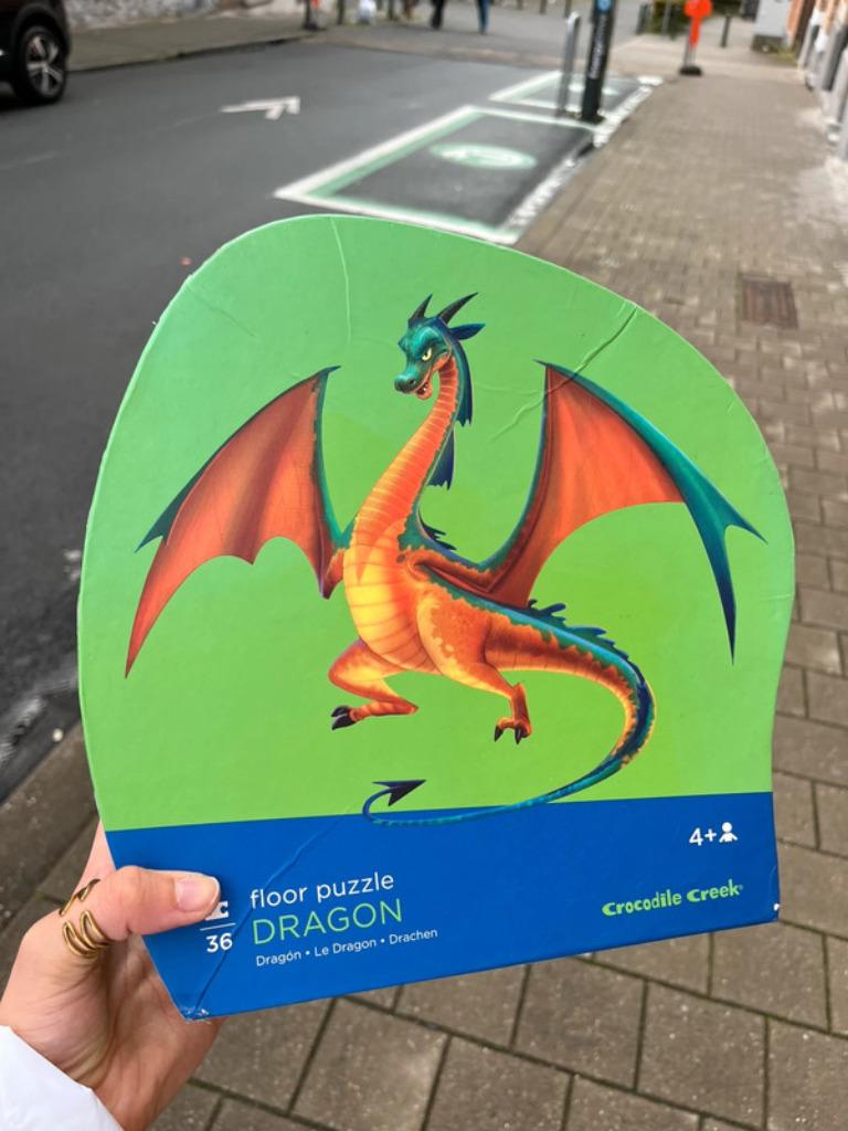 Puzzle Floor Dragon/Draak - Crocodile Creek, Enlèvement, 10 à 50 pièces, Utilisé, 4 à 6 ans