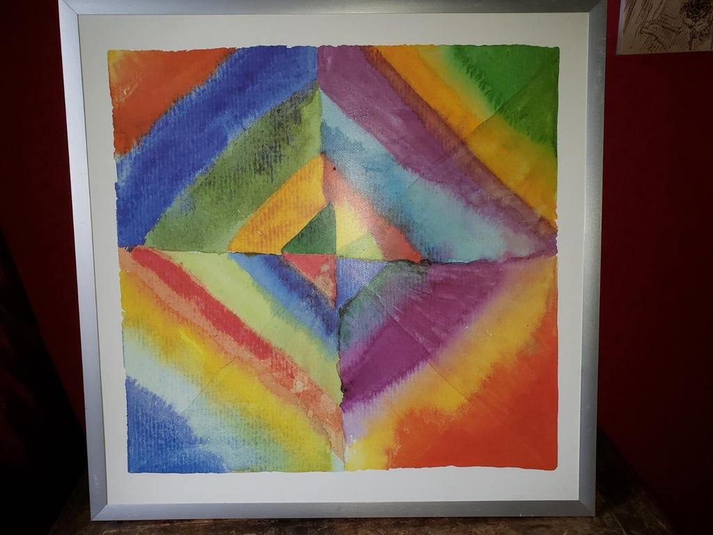 Cadre métal avec toile couleur ikea, Enlèvement