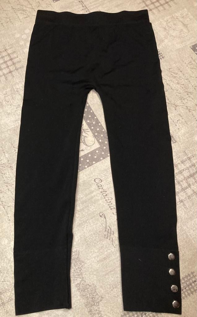 Nieuwe zwarte,rekbare,3 kwarts legging S/M., Legging, Zwart, Nieuw, Maat 40/42 (M)