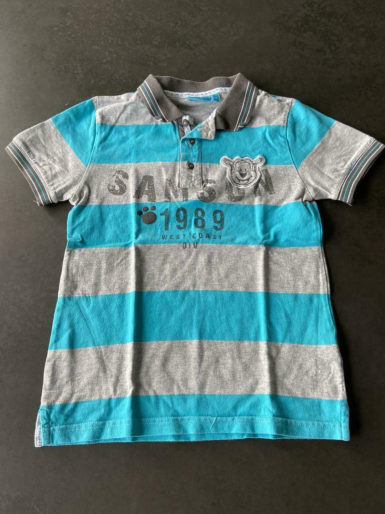 Samson gestreepte polo maat 128. Zeer goede staat., Garçon, Enlèvement ou Envoi, Chemise ou À manches longues, JBC