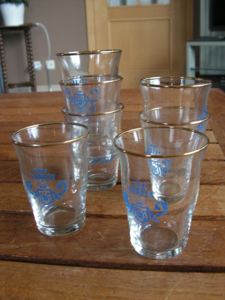 Sept verres de « Porto Don Carlos , Collections, Vins, Comme neuf, Porto, Espagne, Enlèvement ou Envoi