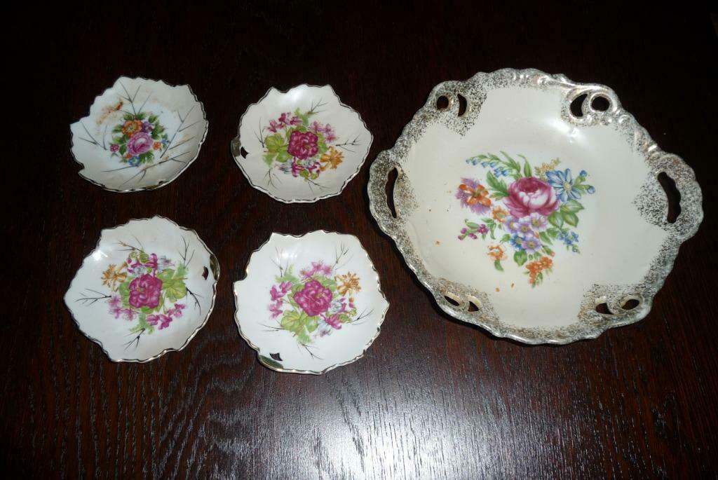 Koekjesschaal met 7 kleine serveerschaaltjes, Antiek en Kunst, Ophalen