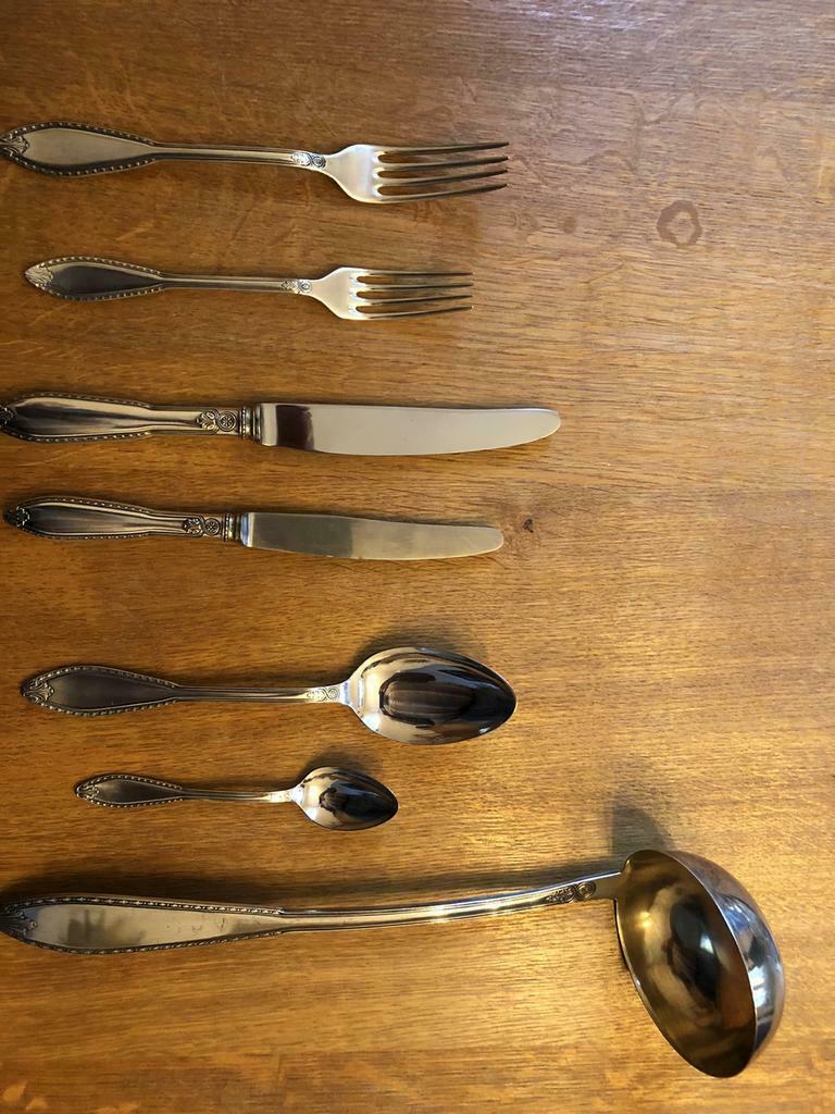 DIWHA SILBER 90  73 pieces 12 personnes, Maison & Meubles, Cuisine | Couverts, Utilisé, Argent