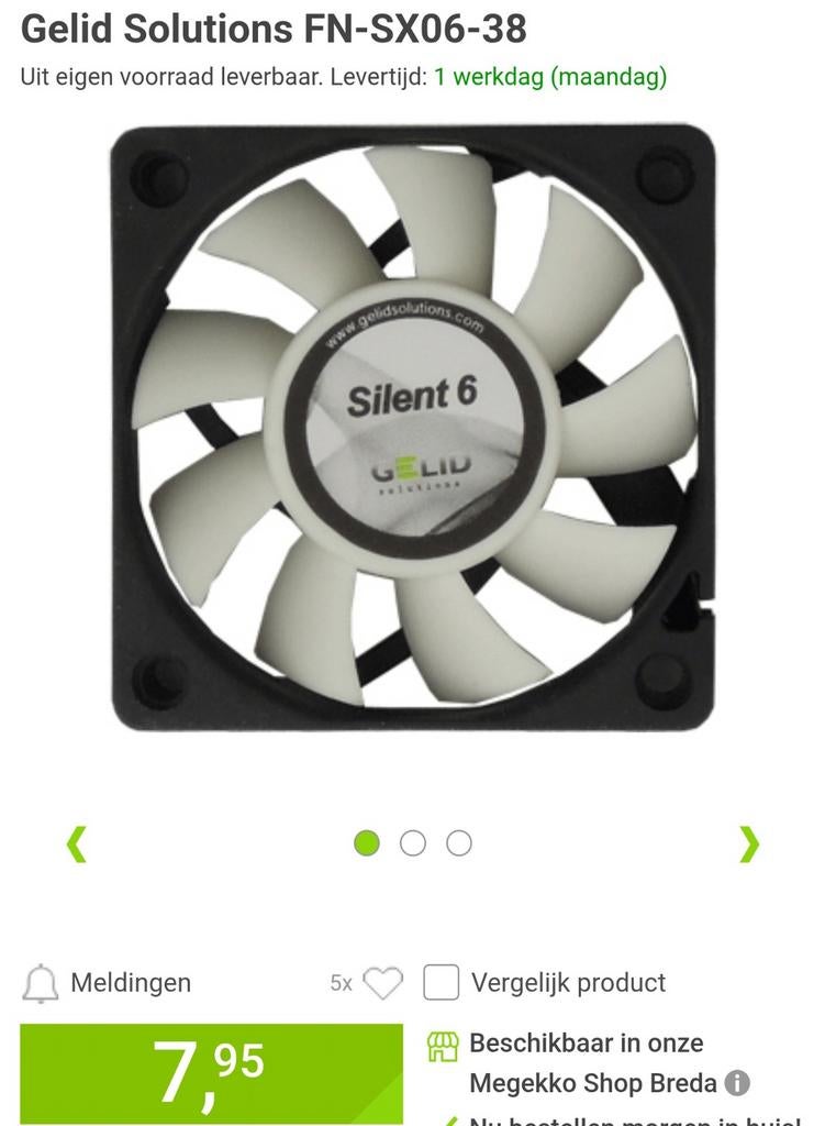 Gelid Silent 6 - ventilatoren, Ophalen of Verzenden