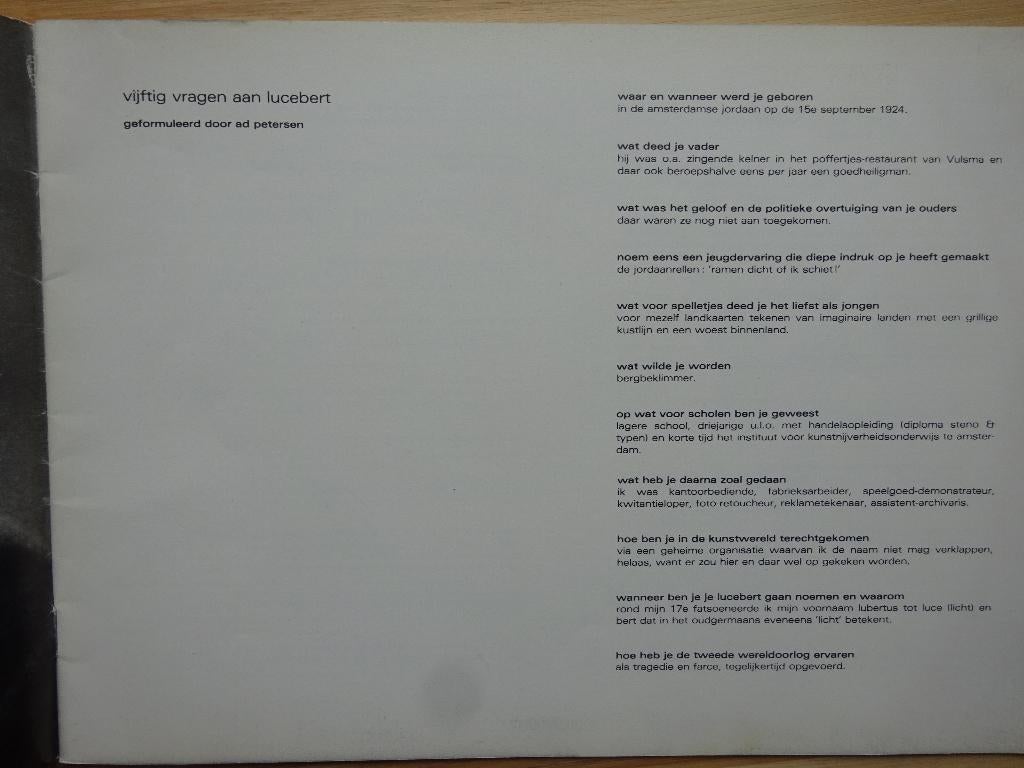 Lucebert, tekenwerk en grafiek, 1975, Ophalen of Verzenden, Gelezen, Schilder- en Tekenkunst