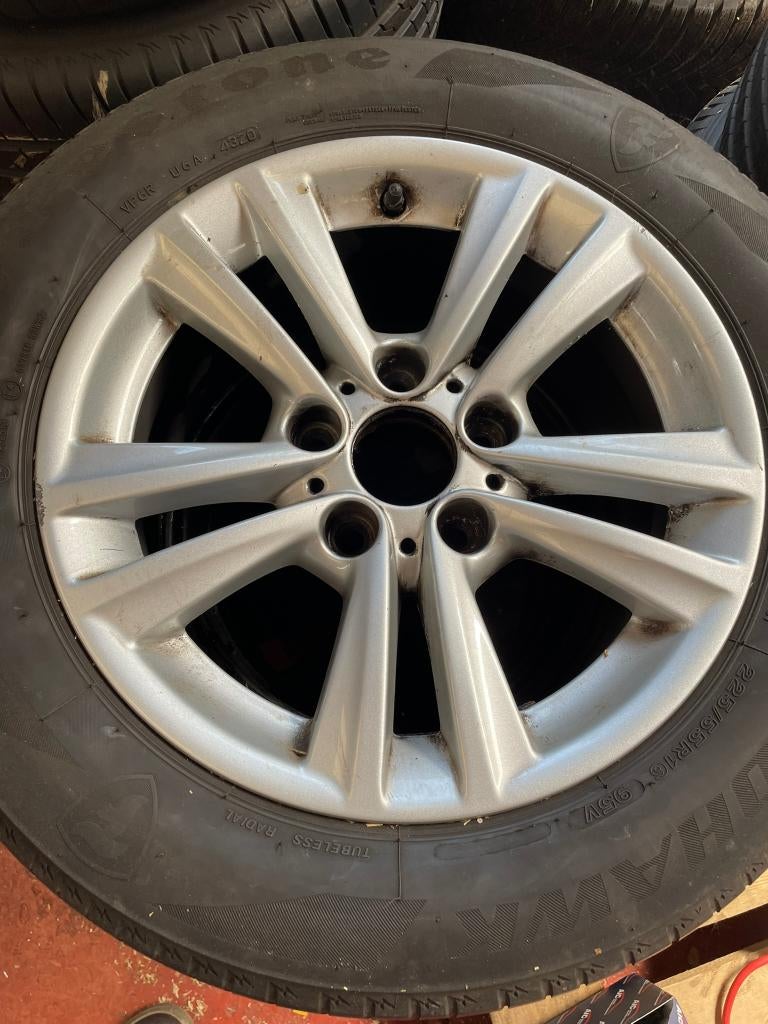 Set Bmw velgen met banden 225/55 R16, Auto-onderdelen, Ophalen, Gebruikt, 16 inch, Banden en Velgen