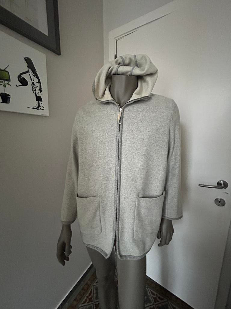 Cerruti Jeans lichtgrijs wollen vest S, Ophalen of Verzenden, Zo goed als nieuw, Grijs