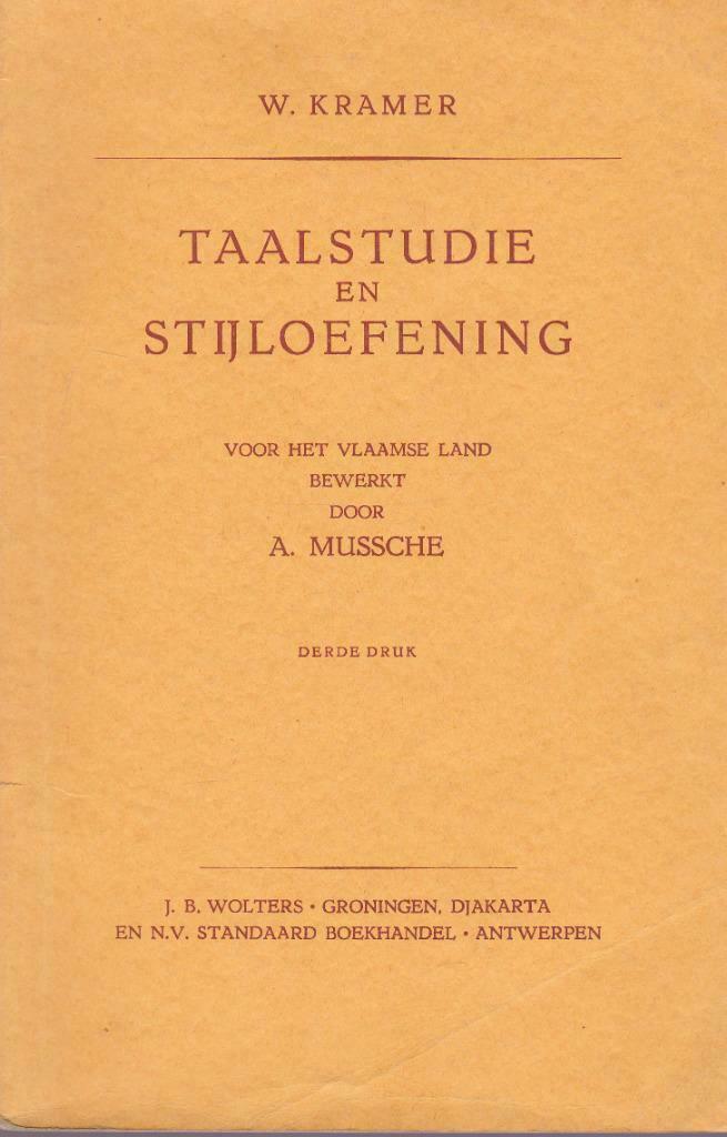 W. Kamer, Taalstudie en Stijloefening., Ophalen of Verzenden