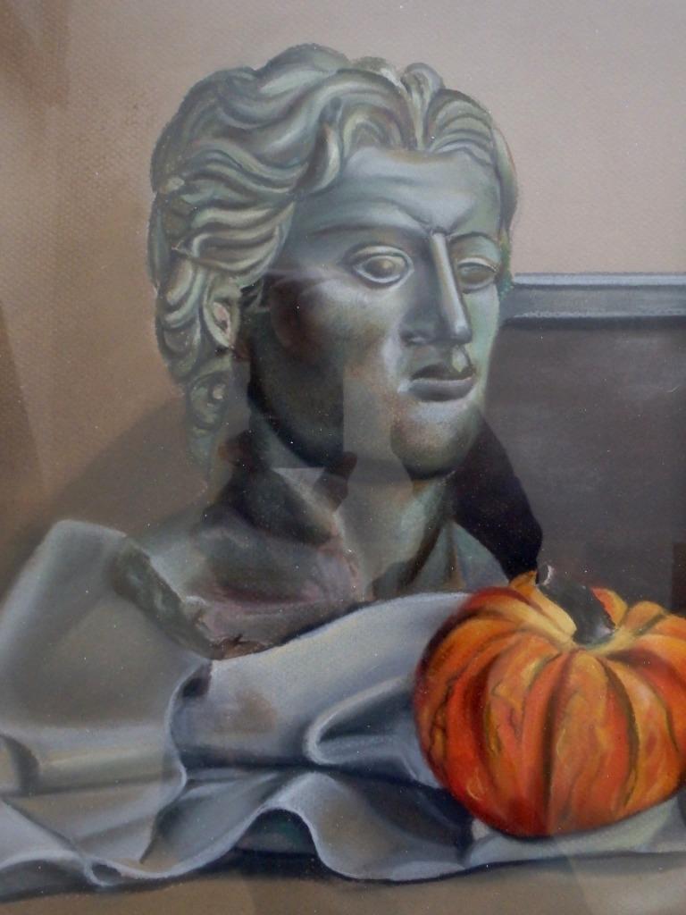 Guido De Hoog (geb.1954) - stilleven met buste en pompoenen, Antiek en Kunst, Ophalen of Verzenden