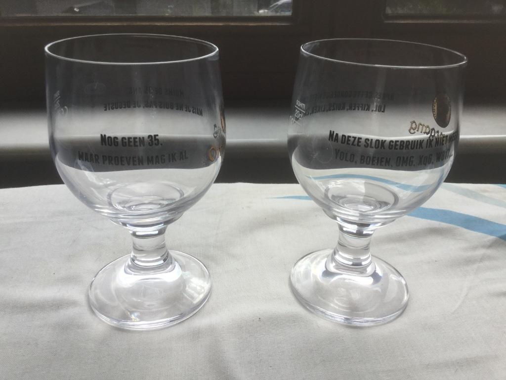 Bier 2 bierglazen verres bière Ommegang Keizer Karel (20cl), Collections, Enlèvement ou Envoi, Neuf, Verre à bière