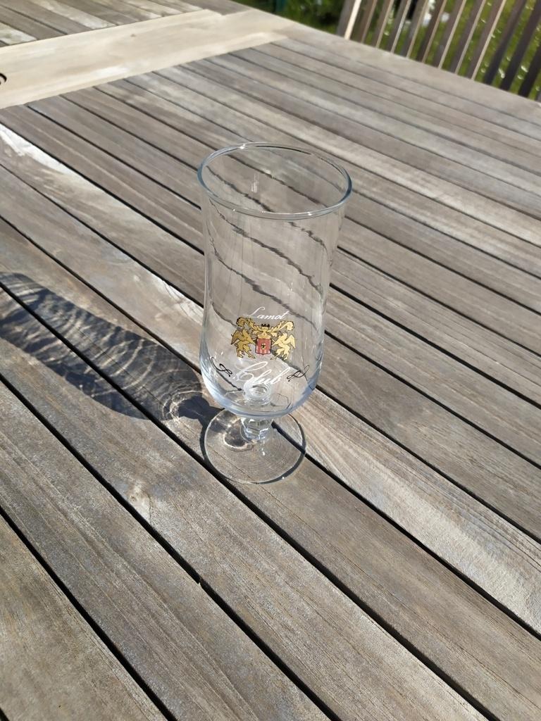 Collectie - „Lamot Club” bierglas op standaard - NIEUW, Verzamelen, Ophalen, Nieuw, Bierglas