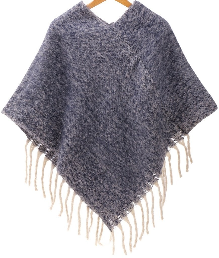 Poncho d'hiver tricoté bleu taille unique pour femmes, Vêtements | Femmes, Vestes | Hiver, Enlèvement ou Envoi, Neuf, Bleu