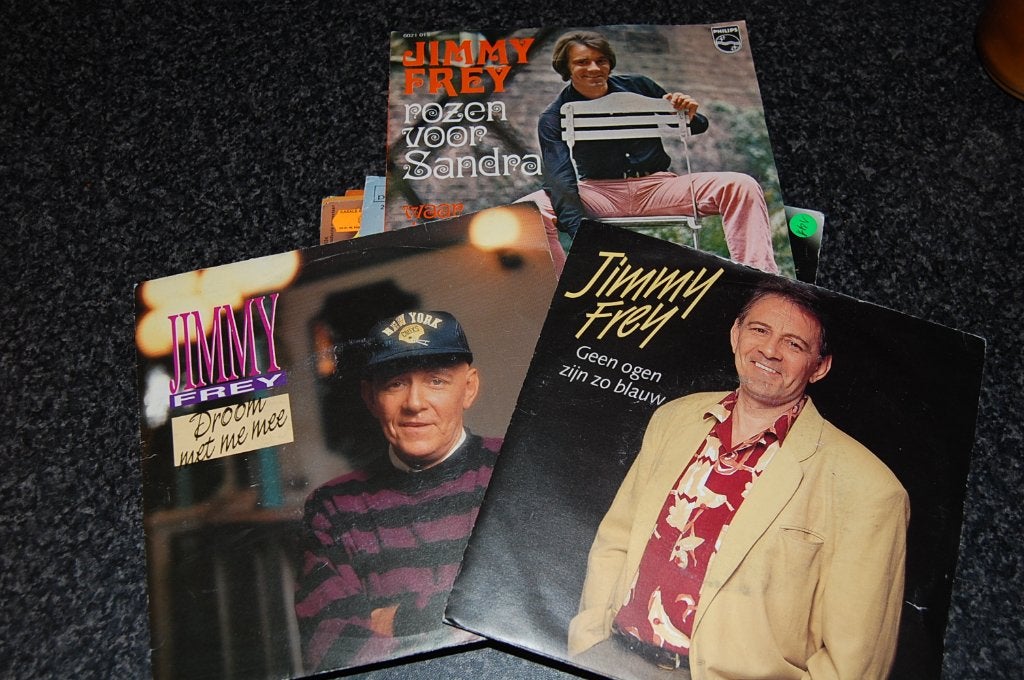 45t vinylsingels en 1 LP van Jimmy FREY,, Cd's en Dvd's, Vinyl | Nederlandstalig, Ophalen of Verzenden, Zo goed als nieuw, 7 inch
