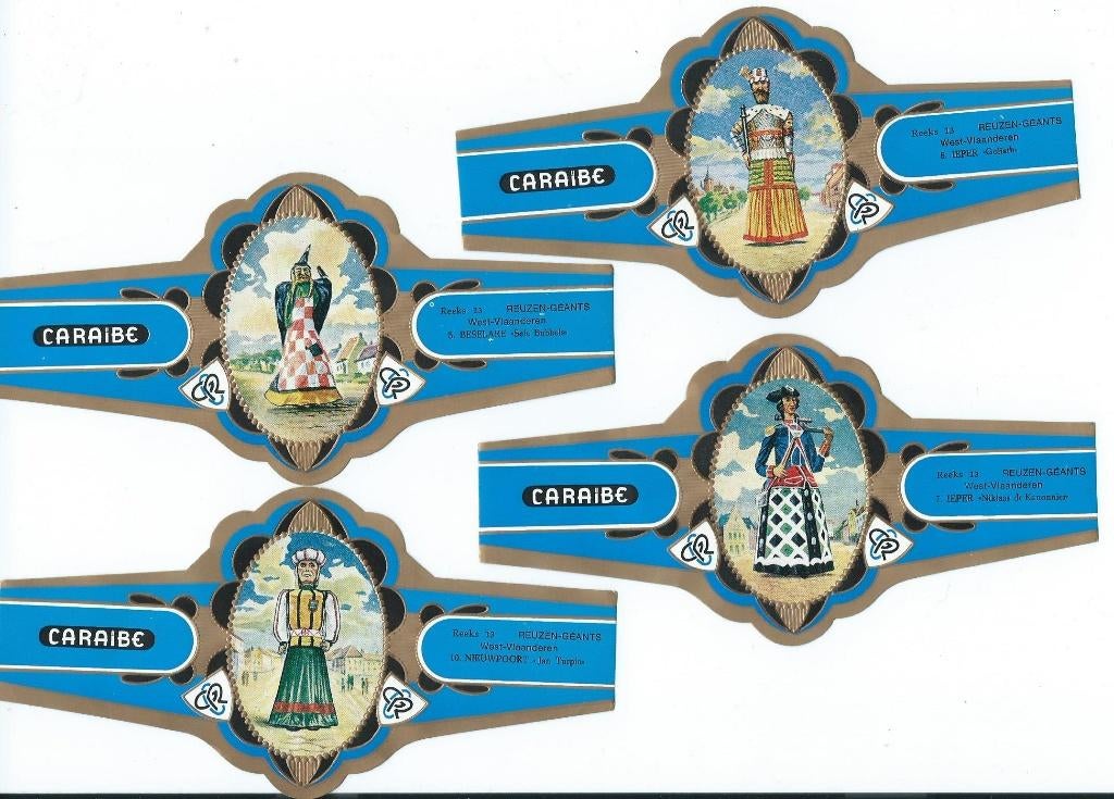 Lot de 8 Bagues Cigares "Caraïbe" Etat NEUF, Enlèvement ou Envoi, Neuf, Bagues de cigare