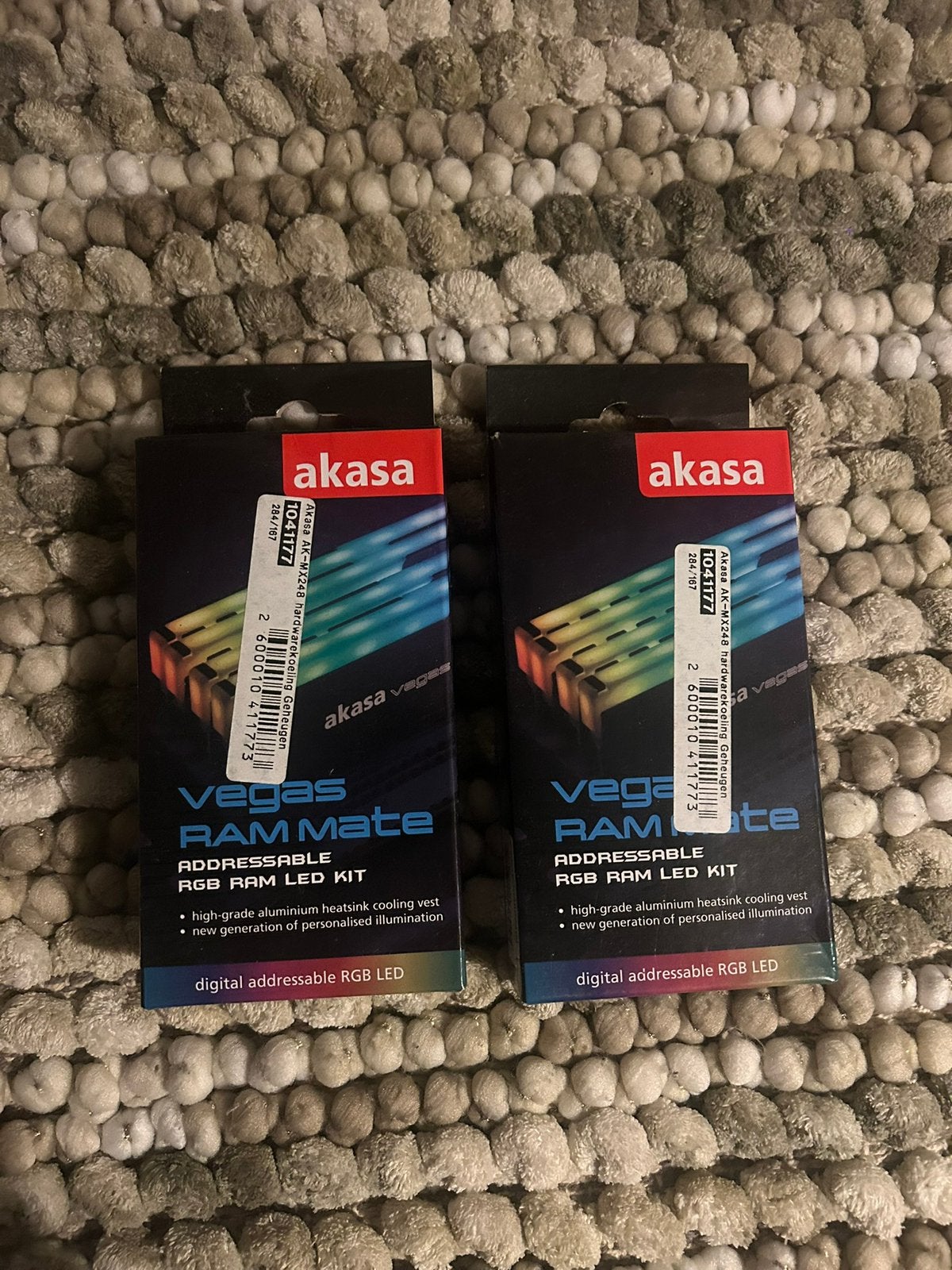 Akasa Vegas RAM Mate RGB RAM LED Kit – 2 stuks, Computers en Software, Ophalen of Verzenden, Nieuw, DDR, Desktop
