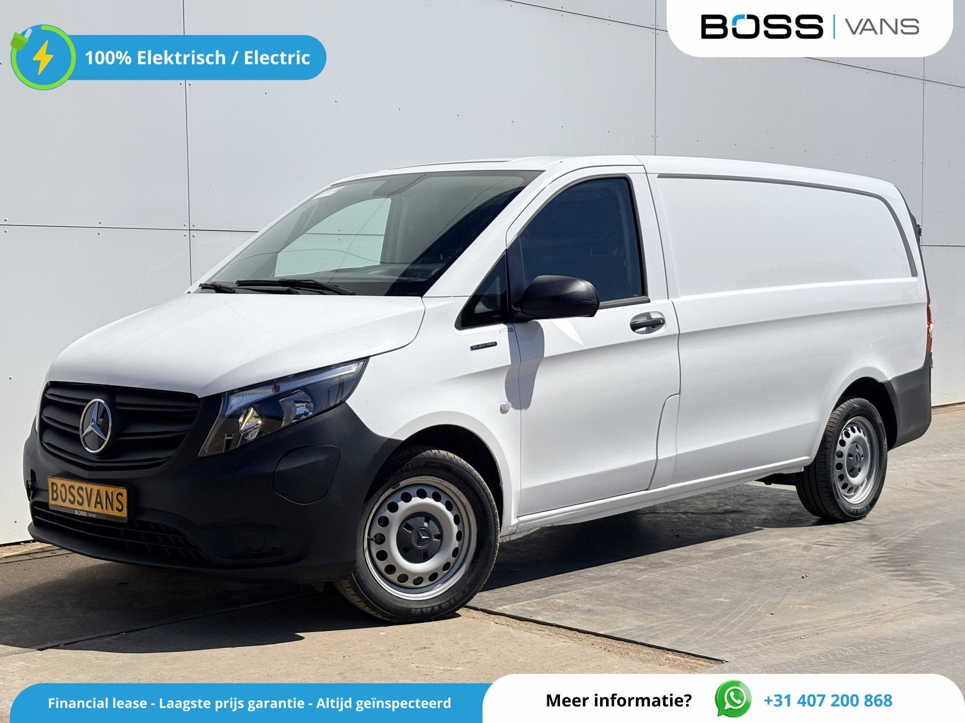 Mercedes-Benz eVito 112 66kWh L2 Elektrisch 95.8% (SOH) 280-, Auto's, Stof, Zwart, Mercedes-Benz, 5 deurs