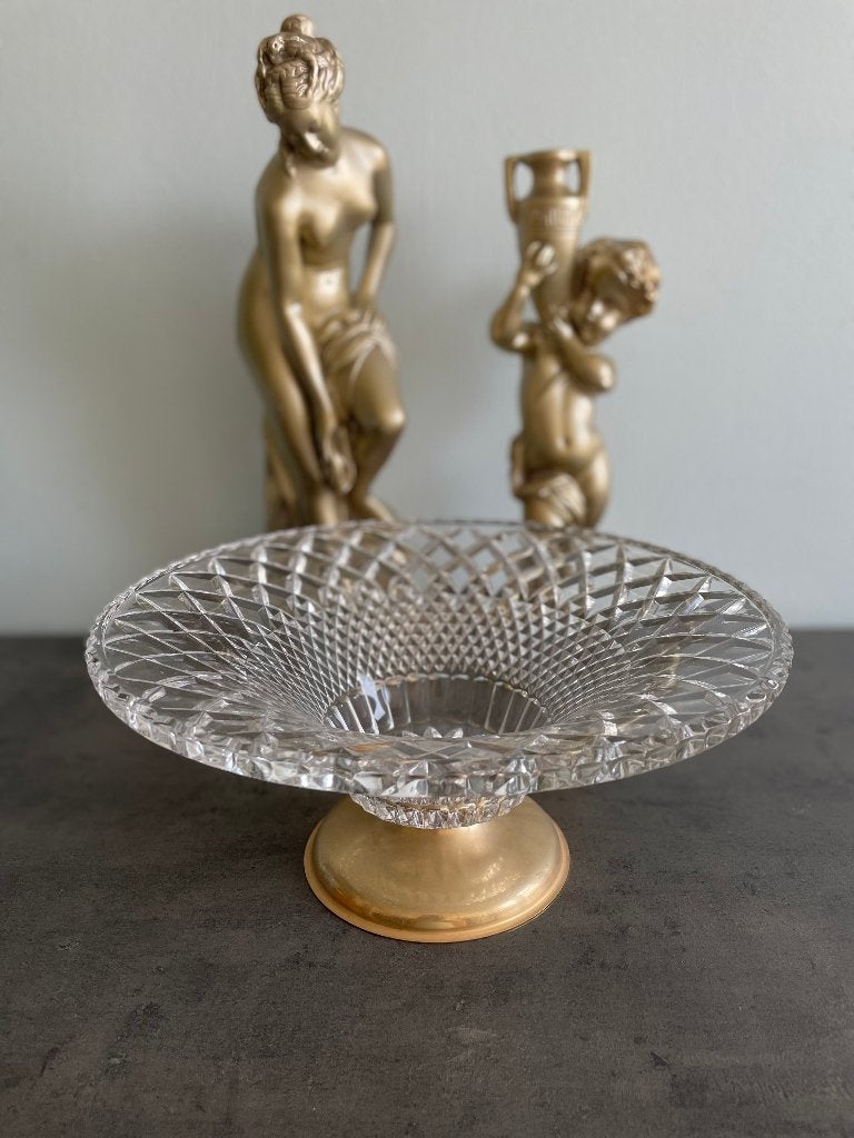 Balance coupe vintage en cristal au plomb, Enlèvement