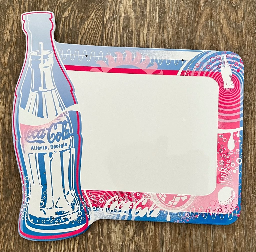 Coca Cola bord - reclamebord - schrijfbord 26,5 x 26cm, Ophalen of Verzenden, Nieuw, Reclamebord