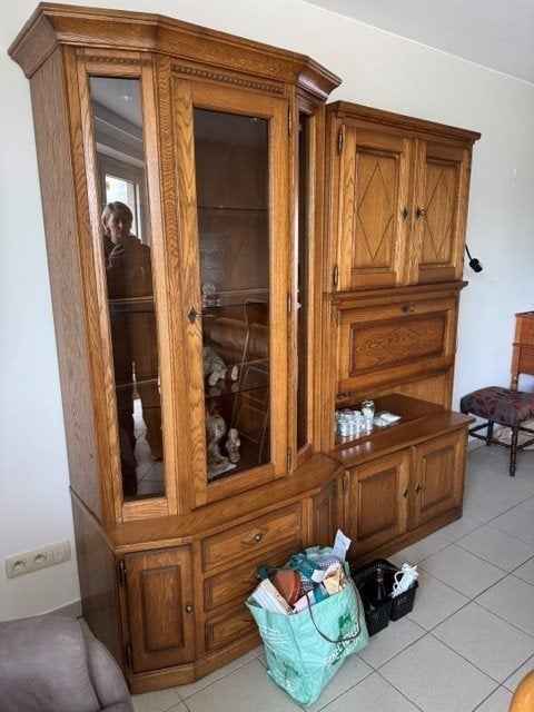 kasten, Huis en Inrichting, Gebruikt, Met lade(s), Eikenhout, 150 tot 200 cm