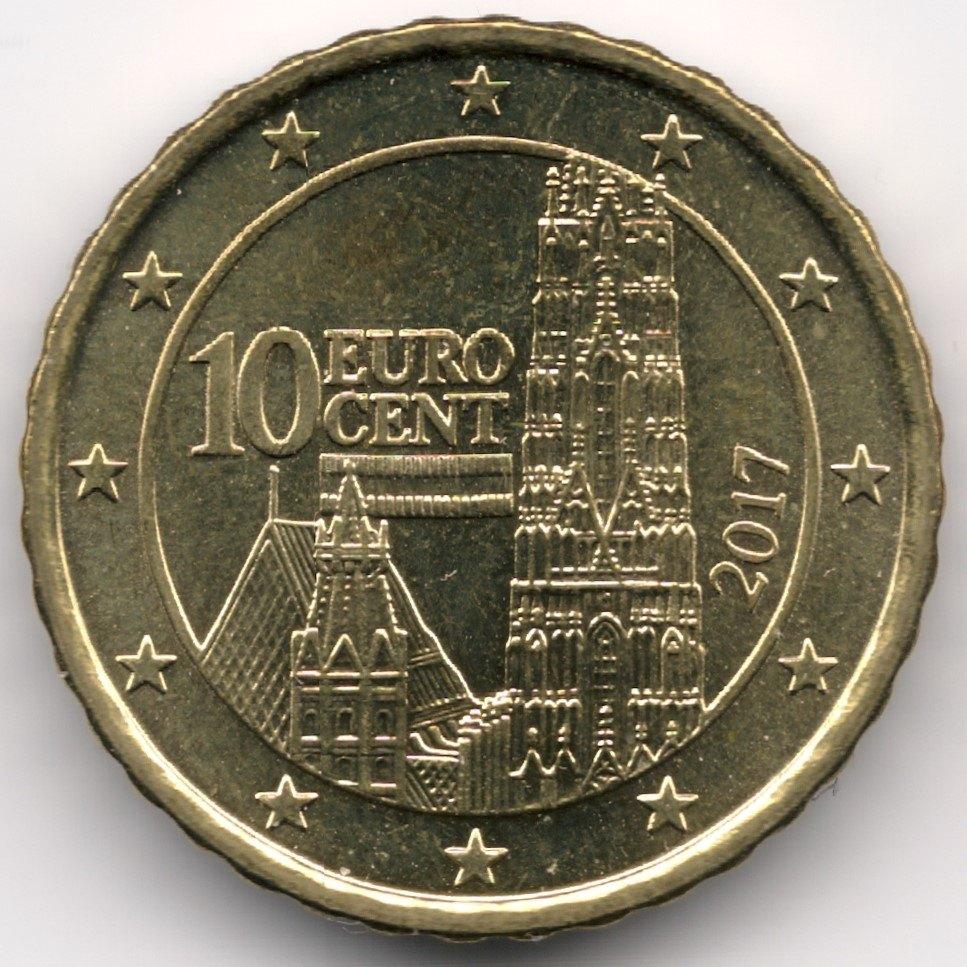 Autriche : 10 Cent 2017 KM #3139 Ref 7975, Timbres & Monnaies, Monnaies | Europe | Monnaies euro, Enlèvement ou Envoi, Autriche